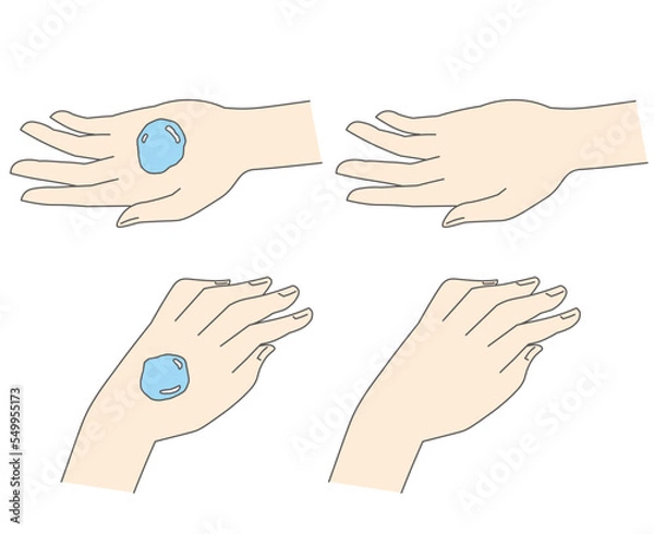 Fototapeta 手のひらと手の甲