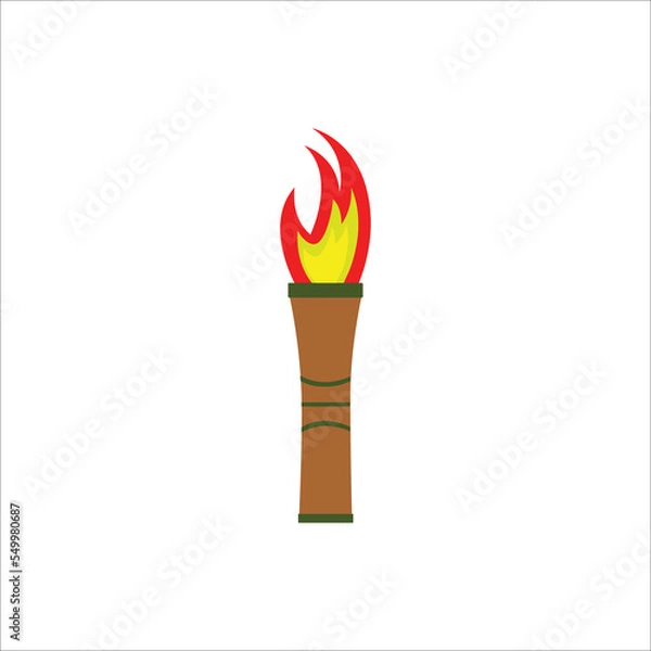 Fototapeta flaming torch icon. vector illustration