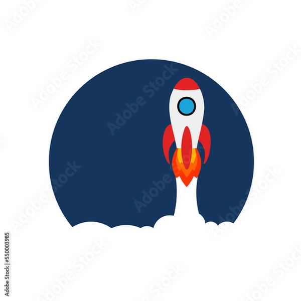 Fototapeta Traveling to space by rockets or space shuttles