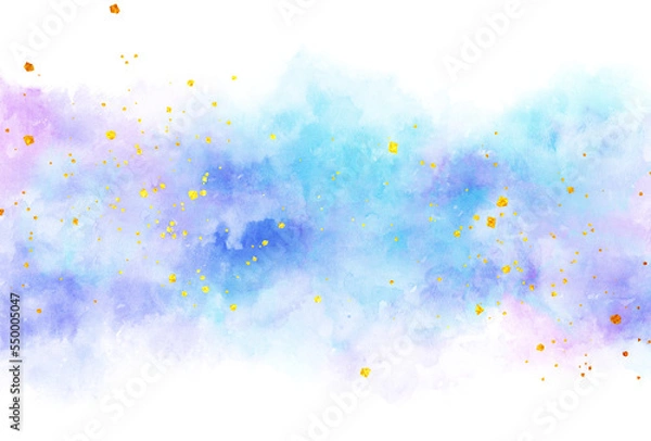 Fototapeta 背景素材_水彩テクスチャ_水色