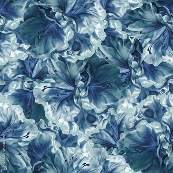 Fototapeta Azaleas. Seamless background. Beautiful flowers. Stylization: watercolor.