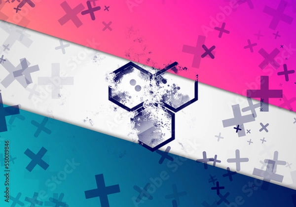 Fototapeta Abstract colorful geometric composition. Colorful background with gradient multi colors background.