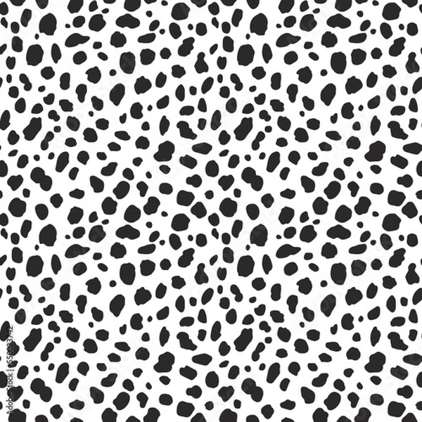 Fototapeta Dalmatian spotted seamless pattern