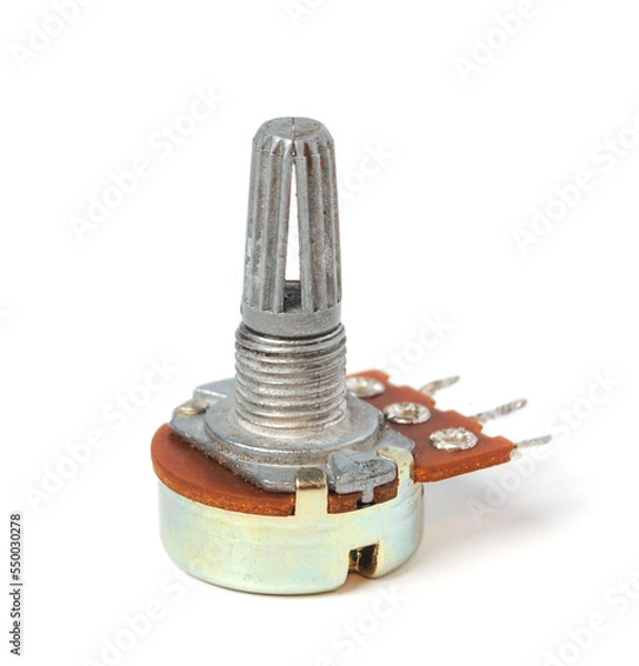 Obraz Variable resistor retro isolated on white