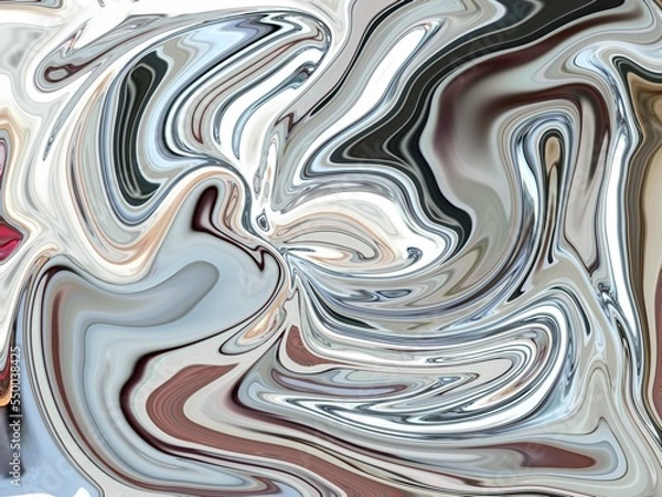 Fototapeta Glowing particles liquid dynamic flow. Trendy fluid cover design