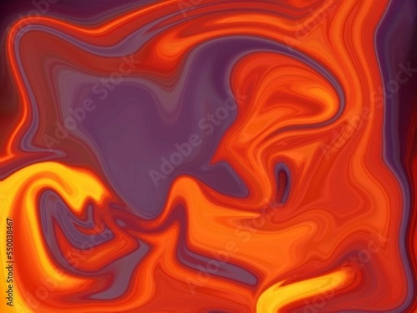 Fototapeta Glowing particles liquid dynamic flow. Trendy fluid cover design