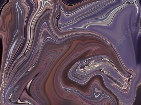 Fototapeta Glowing particles liquid dynamic flow. Trendy fluid cover design