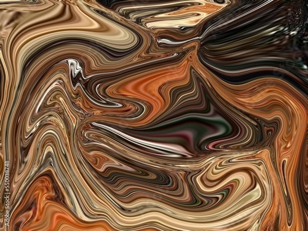 Fototapeta Glowing particles liquid dynamic flow. Trendy fluid cover design