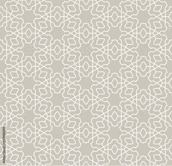 Fototapeta Vector abstract oriental pattern. gold line with Arabic ornaments. Patterns, backgrounds and wallpapers for your design. Textile ornament. Vector illustration.