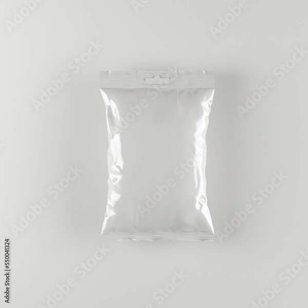 Fototapeta 3d rendering - White foil bag