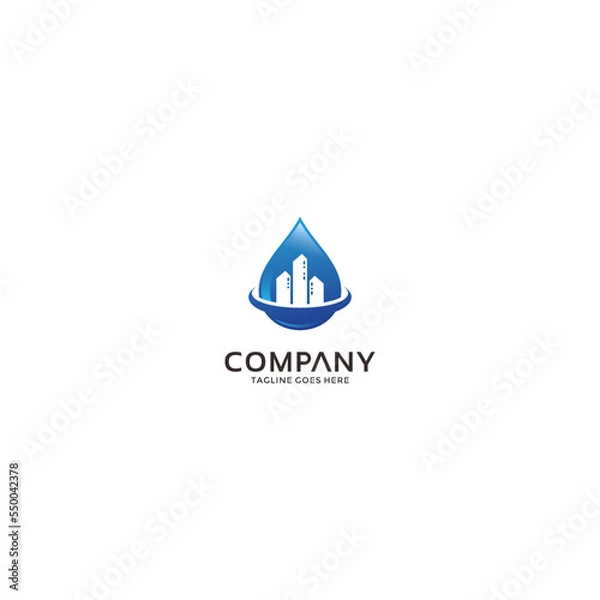 Fototapeta Water Drop Logo Design Vector