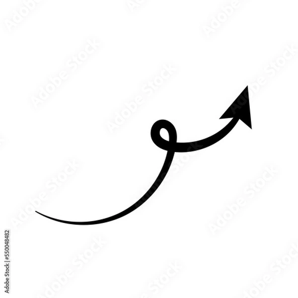 Obraz arrow circle up down black hand drawn icon illustration vector