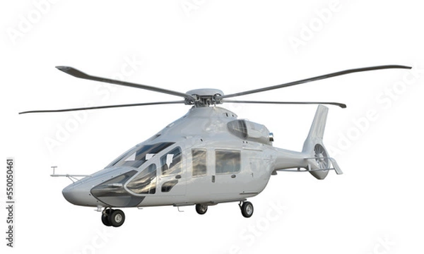 Fototapeta 3d helicopter template on a blank background
