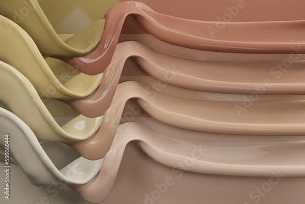 Fototapeta Milk or yoghurt liquid splash 3D rendering