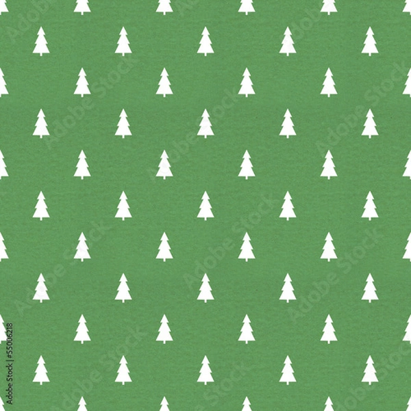 Obraz Seamless Christmas background with trees