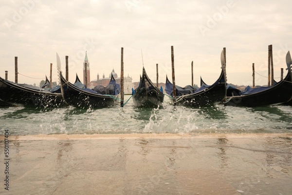 Obraz gondolas in the Venice lagoon