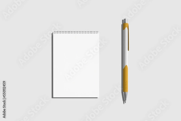 Fototapeta A6 Spiral Notebook Blank Mockup