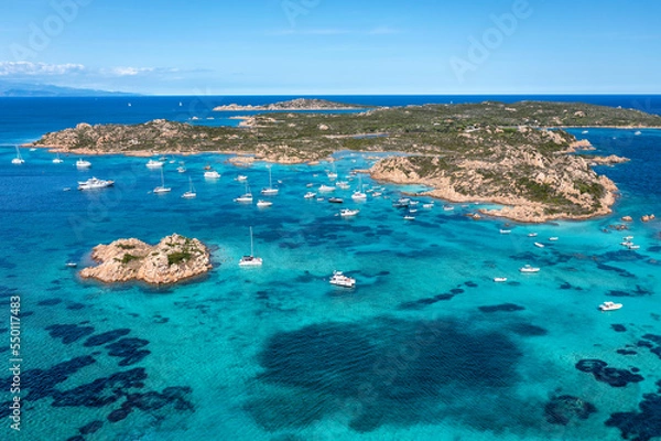 Obraz La Maddalena Boats Aerial