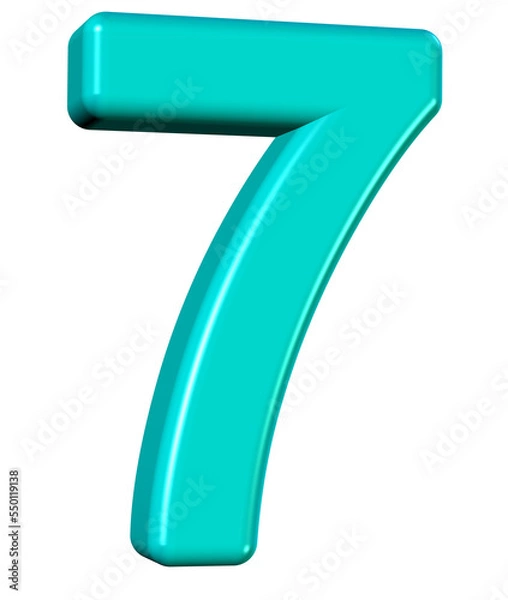 Obraz blue number 7