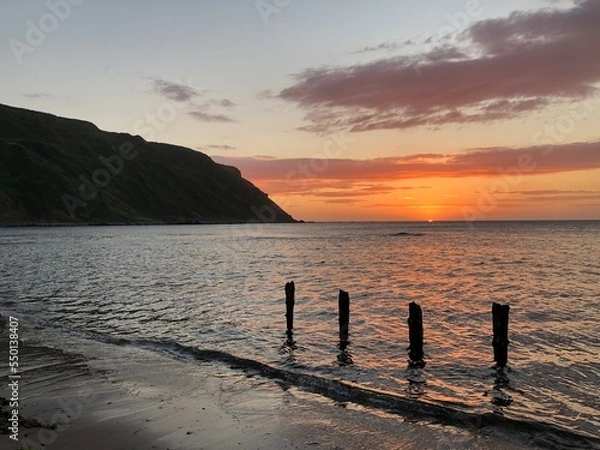 Fototapeta sunset over the sea