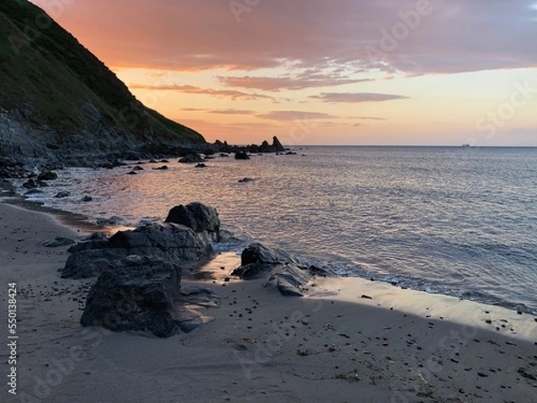 Obraz Gardenstown Beach sunset, Scotland 