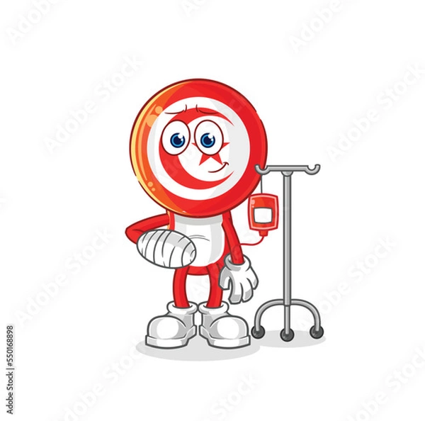 Fototapeta tunisia sick in IV illustration. character vector