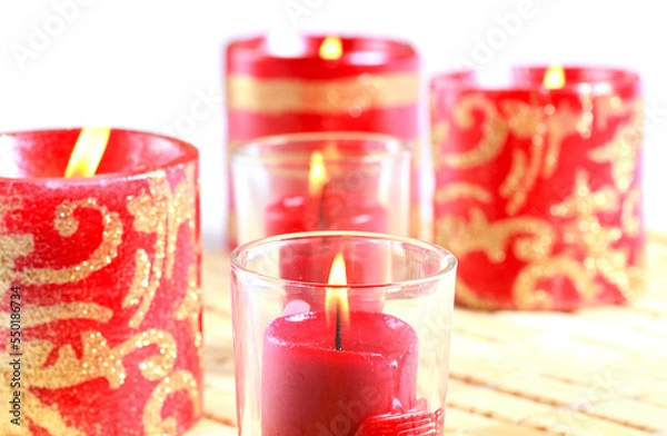 Obraz Decorated candles for Christmas