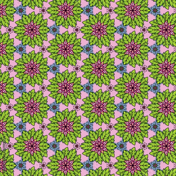 Obraz Floral pattern background patterns, floral patterns, art, coloring.