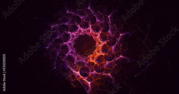 Fototapeta 3D rendering abstract round light background