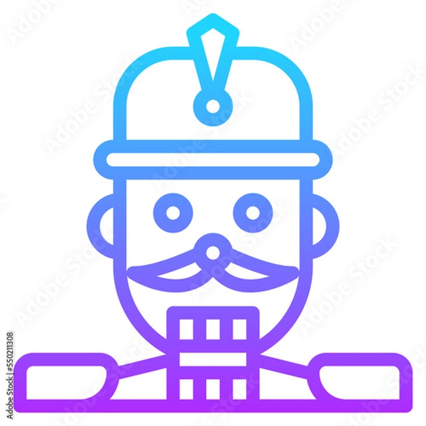 Fototapeta nutcracker gradient line icon
