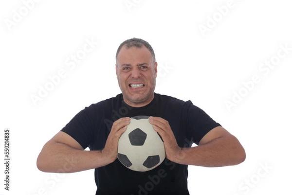 Obraz Holding a football