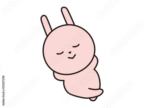 Obraz 寝転がるうさぎのキャラクター