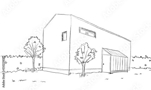 Obraz 家の手書きパース