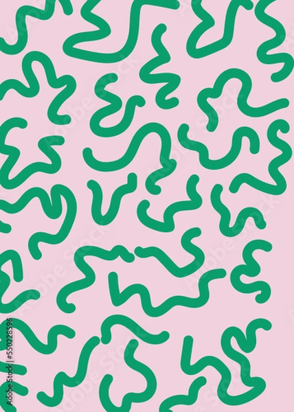 Fototapeta Squiggle Doodle Abstract Background