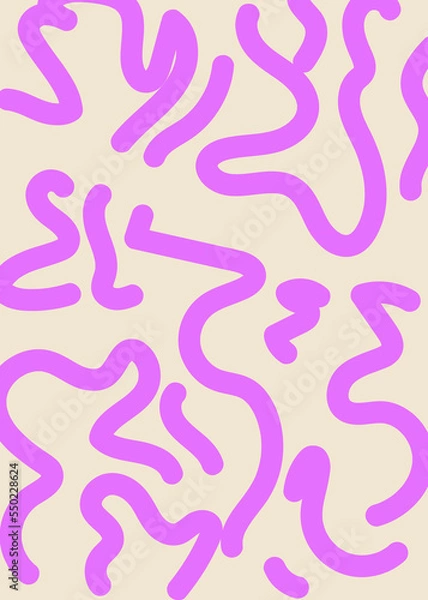 Fototapeta Squiggle Doodle Abstract Background