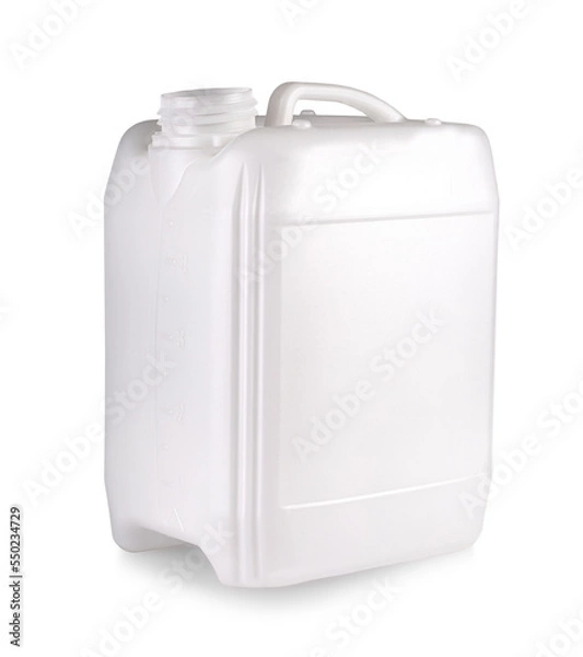 Obraz Canister with a liquid substance isoilated on white