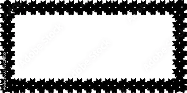 Obraz black flower border