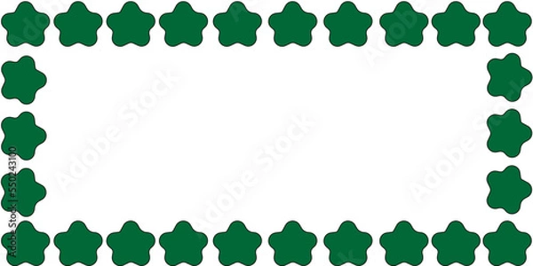 Obraz green star frame border