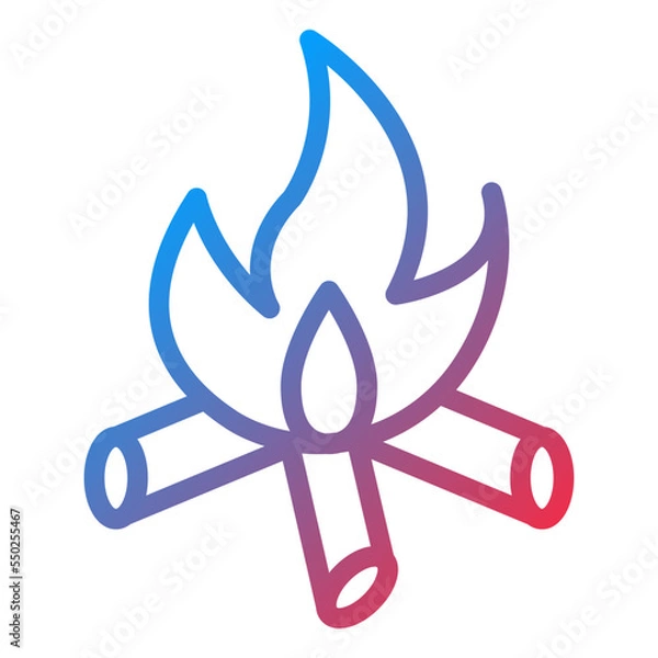 Obraz Bonfire Icon Style