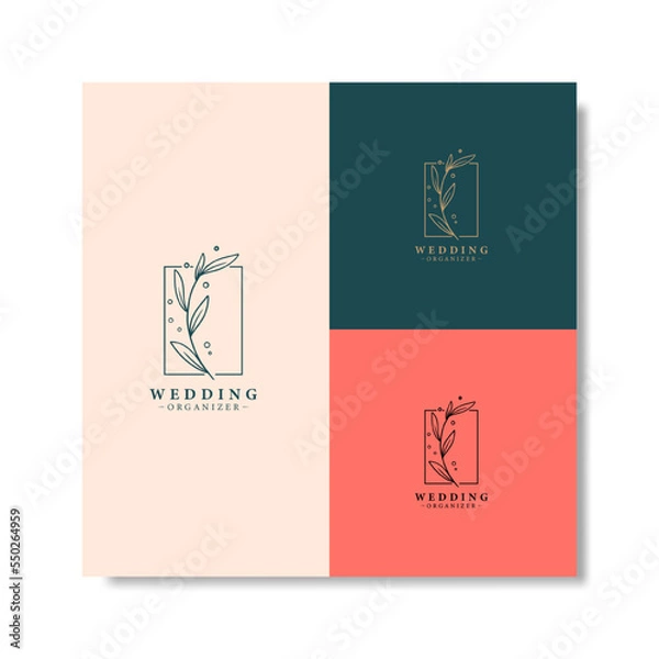 Fototapeta Abstract Flowers Vector Signs or Logo Templates.