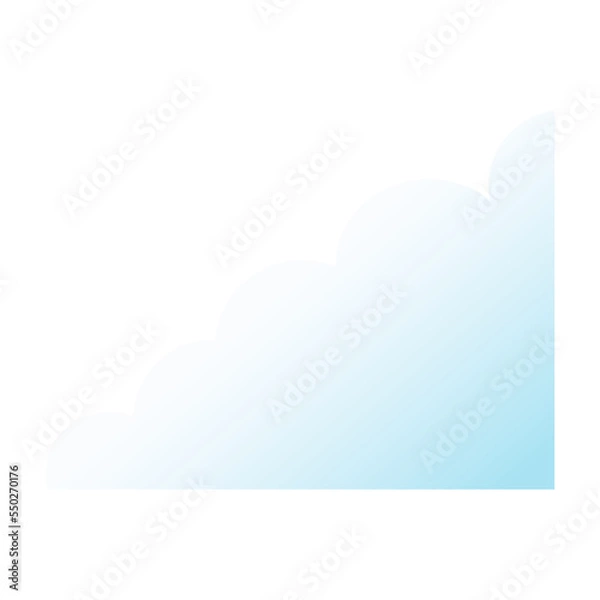 Fototapeta cloud with blue-white gradient illustration