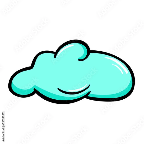 Fototapeta Cloud colorful sticker