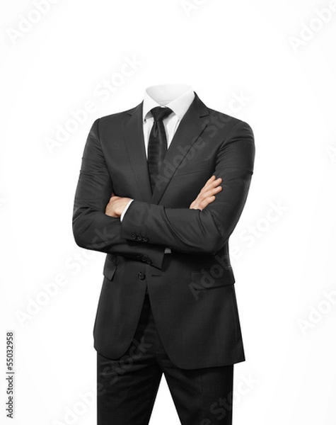 Fototapeta man without head isolated on white