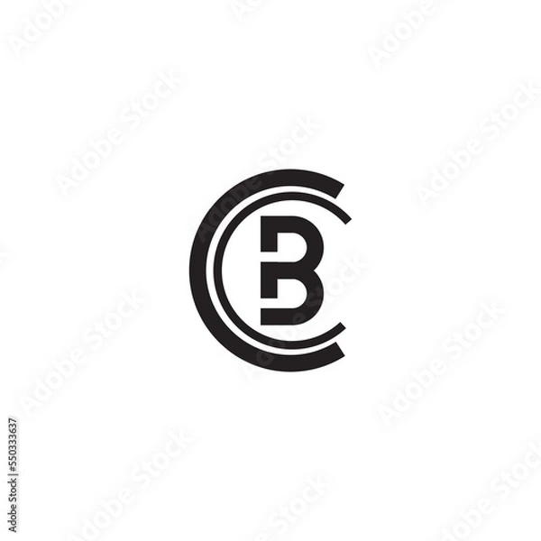 Fototapeta CB logo initial template design vector