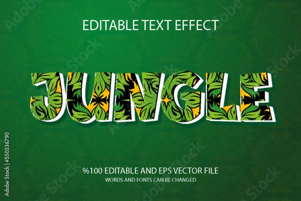 Obraz Editable Jungle Text Effect