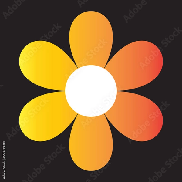 Obraz yellow flower vector