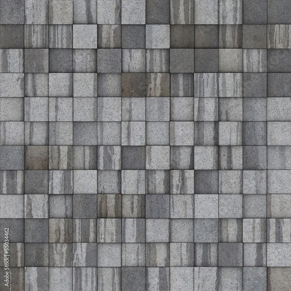 Obraz grunge tile mosaic wall floor gray leak