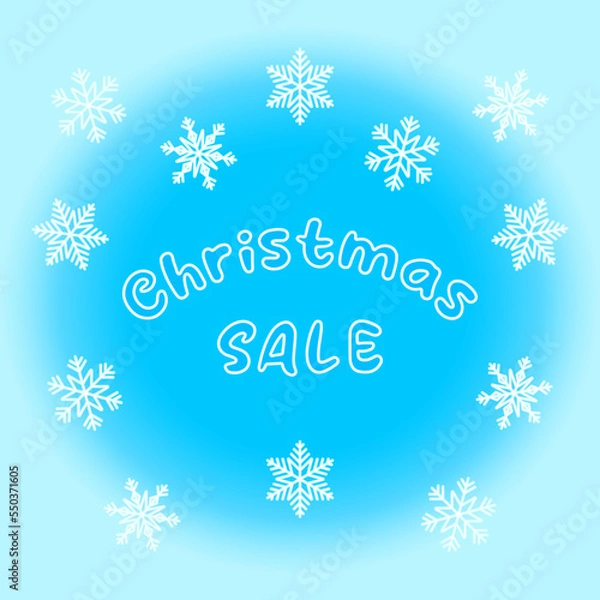 Fototapeta Christmas sale. Christmas promotion design. Color vector illustration.