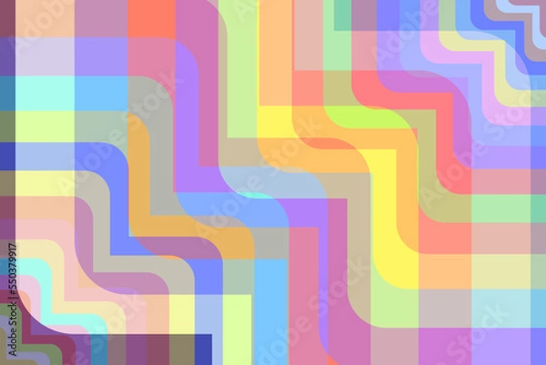 Fototapeta Abstract mosaic pattern for the background. Decorative vector multicolored background