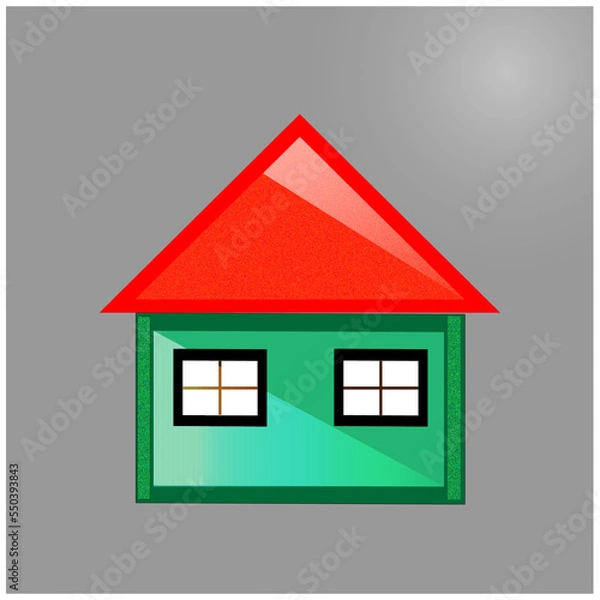 Obraz House with red roof